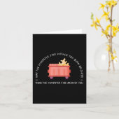 あなたの内なるゴミ箱の炎がさらに激しく燃え上がりますように ファン カード (黄色い花)