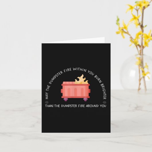 あなたの内なるゴミ箱の炎がさらに激しく燃え上がりますように ファン カード (黄色い花)