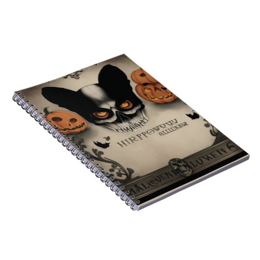 あなたの内なるポーをヴィンテージのハロウィンで解き放つ ノートブック (右側)