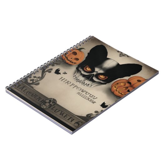 あなたの内なるポーをヴィンテージのハロウィンで解き放つ ノートブック (左側)