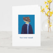 あなたの内のweaselデイリーアートユニークおもしろい絵を描の カード (黄色い花)