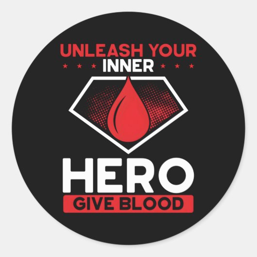 あなたの内ヒーローの血与え源を解放する ラウンドシール (正面)