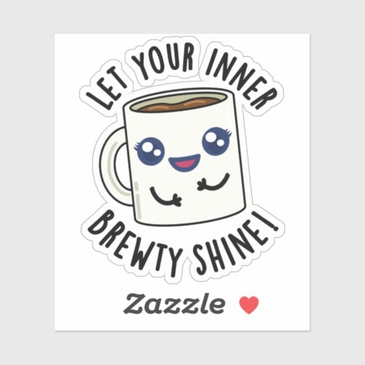 あなたの内側の醸造所にコーヒーパおもしろいンを輝かせなさい シール (シート)