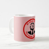 あなたの内臓では、彼がくだらないことを知っています(反切札) コーヒーマグカップ (正面左)