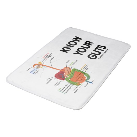 あなたの内臓の消化系のギークのユーモアを知って下さい バスマット (アングル)