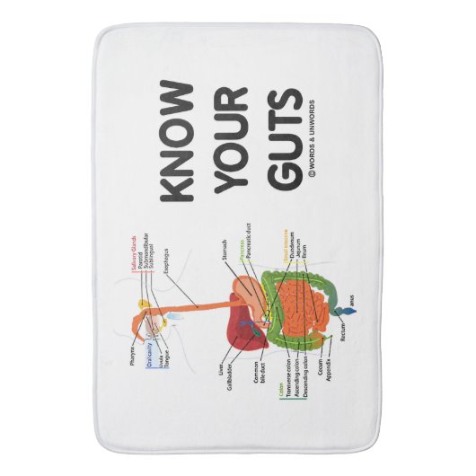 あなたの内臓の消化系のギークのユーモアを知って下さい バスマット (正面縦)