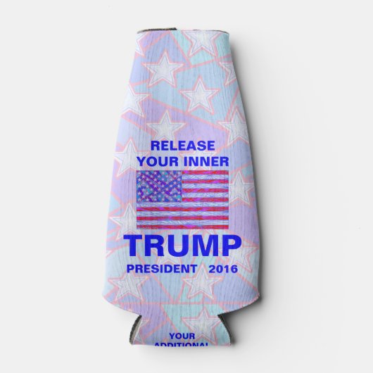 あなたの内部トランプボトルの政治的おもしろいな ボトルクーラー (正面)