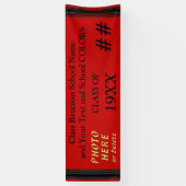 あなたの写真および文字が付いている同窓会の旗 横断幕 (縦)