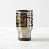 あなたの写真および文字のサッカーのコーチのギフトのマグ トラベルマグ (中央)