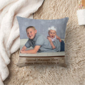 あなたの写真および文字のパーソナライズな装飾用クッション クッション (ブランケット)