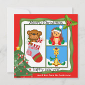 あなたの写真お子様スケッチクリスマスホリデーカード シーズンカード (正面)