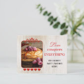 あなたの写真お気に入りの甘いレシピテンプレート ポストカード (スタンド正面)