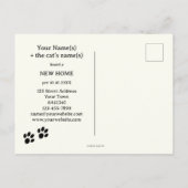 あなたの写真かわいい子猫の新しいアドレス ポストカード (裏面)
