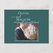 あなたの写真がついに結ぶ結び目婚約 案内ポストカード (正面)