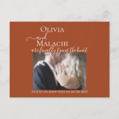 あなたの写真がついに結ぶ結び目婚約 案内ポストカード (正面)