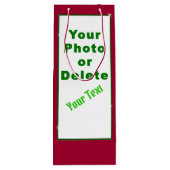 あなたの写真が付いているカスタマイズ可能なギフト用包装紙のバッグ、文字 ワインギフトバッグ (裏面)