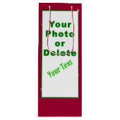 あなたの写真が付いているカスタマイズ可能なギフト用包装紙のバッグ、文字 ワインギフトバッグ (正面)