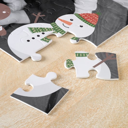あなたの写真が付いているパーソナライズなクリスマスのパズル ジグソーパズル (側面)