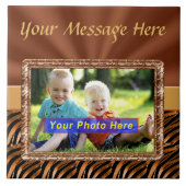 あなたの写真が付いているパーソナライズな陶磁器の写真Trivet タイル (正面)