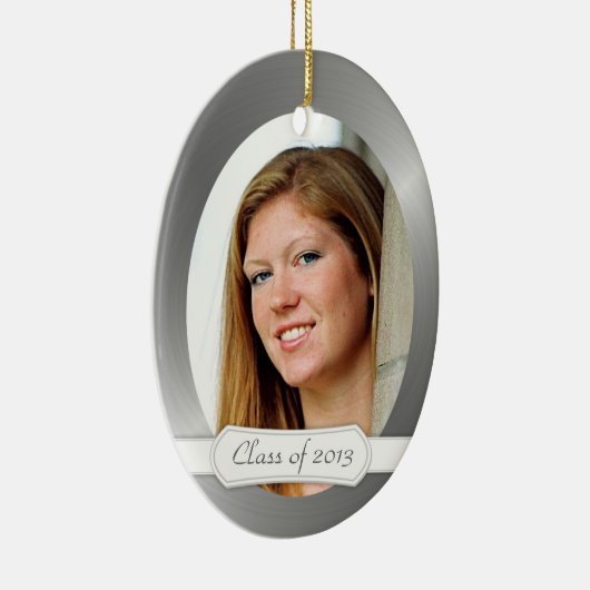 あなたの写真が付いている2014年の卒業の記念品のクラス セラミックオーナメント (右)