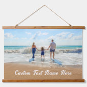 あなたの写真つるのタペストリーとカスタム文字 吊り下げ型タペストリー (正面)