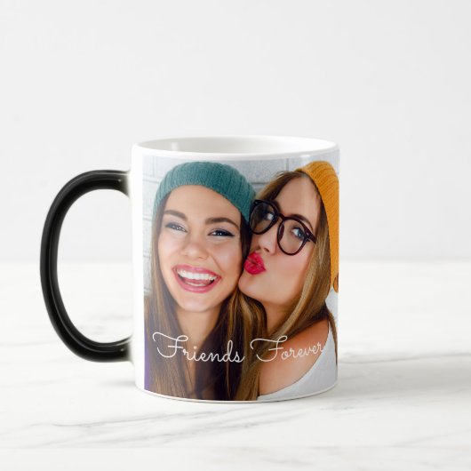 あなたの写真として腕時計は魔法のマグを変形させることで現われます モーフィングマグカップ (左)