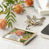 あなたの写真とのパーソナライズな写真のキーホルダー キーホルダー (側面)