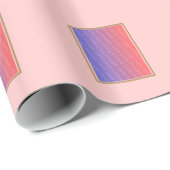 あなたの写真との無地のなピンク ラッピングペーパー (ロールコーナー)