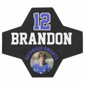 あなたの写真とカスタマイズのサッカー選手 サッカーボール (フラット)