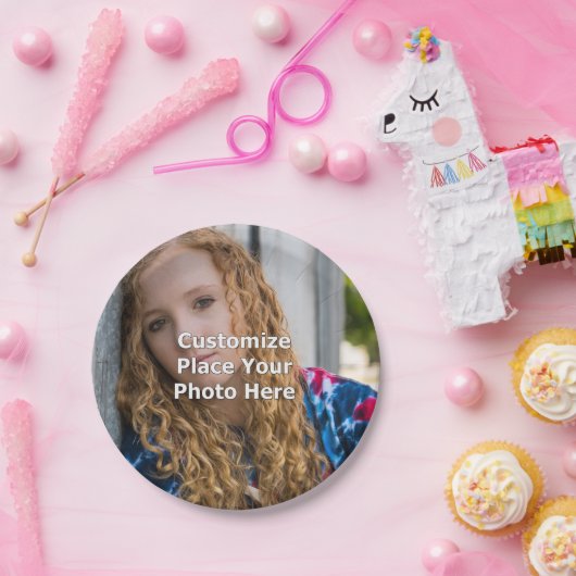あなたの写真とカスタマイズ ペーパープレート (パーティー)