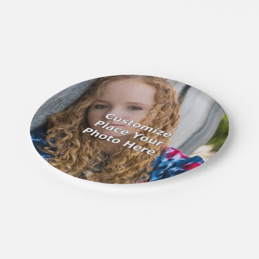 あなたの写真とカスタマイズ ペーパープレート (アングル)