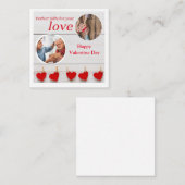 あなたの写真とテキスト ハッピーバレンタインデー ノートカード (正面/裏面)