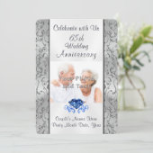 あなたの写真とテキスト 65周年記念の招待状 招待状 (スタンド正面)