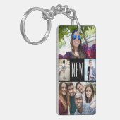 あなたの写真とモノグラムのキーチェーン キーホルダー (正面左)