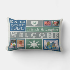 あなたの写真とモノグラムの寮の部屋の装飾用クッション ランバークッション