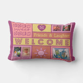 あなたの写真とモノグラムの寮の部屋の装飾用クッション ランバークッション (裏面)