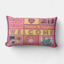 あなたの写真とモノグラムの寮の部屋の装飾用クッション