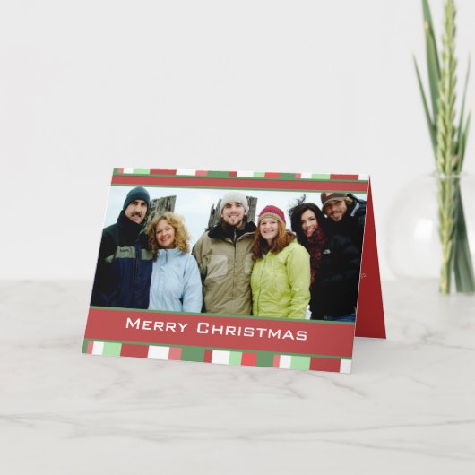 あなたの写真と一緒にメリークリスマスカード シーズンカード (正面)