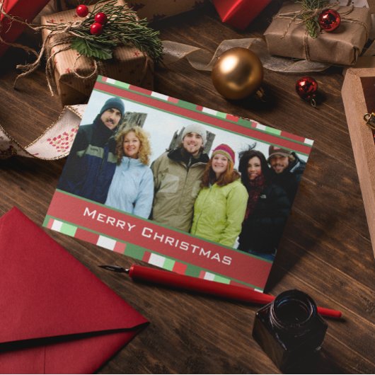 あなたの写真と一緒にメリークリスマスカード シーズンカード