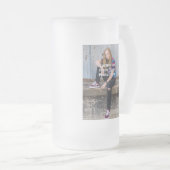 あなたの写真と個人化して下さい フロストグラスビールジョッキ (正面右)