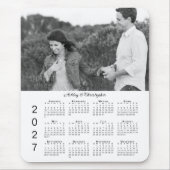あなたの写真と名前のオリジナル2027年カレンダー マウスパッド (正面)