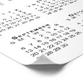 あなたの写真と名前のカスタム2026年カレンダー ポスター (角)