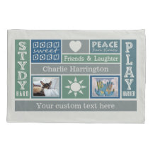 あなたの写真と名前カスタム寮の部屋枕カバー