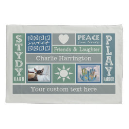 あなたの写真と名前カスタム寮の部屋枕カバー 枕カバー