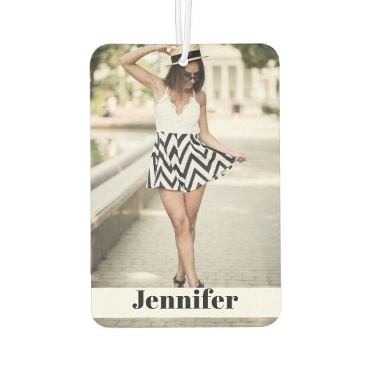 あなたの写真と名前カスタム車の空気フレッシュナー カーエアーフレッシュナー (裏面)