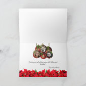 あなたの写真と名前クリスマスホリデーストッキング シーズンカード (内部)