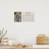 あなたの写真と名前2026カレンダーフェイクキャンバス ポスター (キッチン)