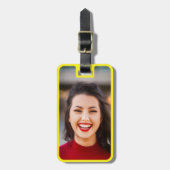 あなたの写真と情報ラゲージトラベルラベル ラゲッジタグ (正面縦)
