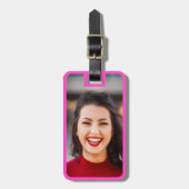 あなたの写真と情報ラゲージトラベルラベル ラゲッジタグ (正面縦)