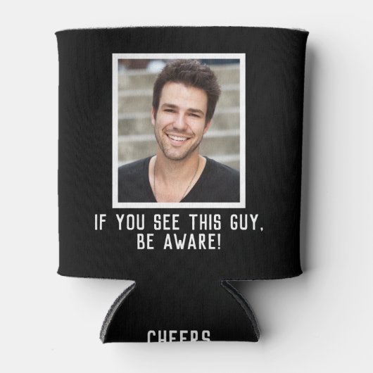 あなたの写真と文字おもしろいカスタム 缶クーラー (正面)